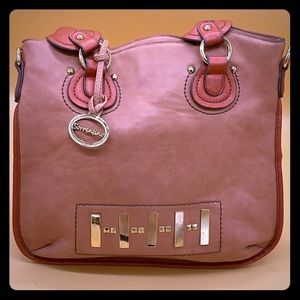 SORRENTINO👜TOTE Salmon~orange/pink W/Gray Dusting